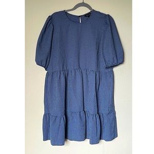 NWT NewLook Puff Sleeve Gingham Mini Dress